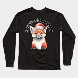 Santa's Foxy Sidekick, Christmas Long Sleeve T-Shirt